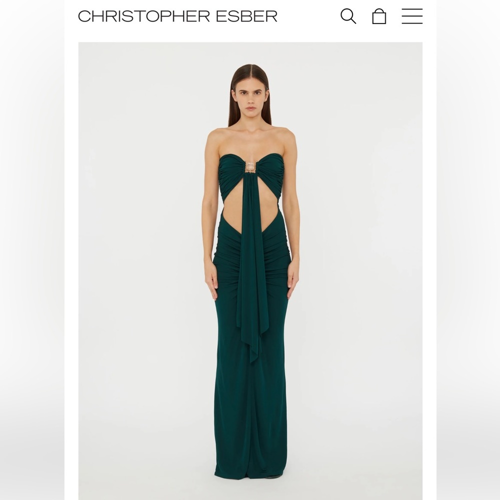 Christopher Esber Bezel Quartz Disconnect Dress